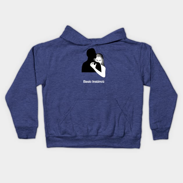 Basic Instinct Minimalist Movie Fan Art Sharon Stone Kids Hoodie by Rozbud